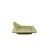 Diversified Ceramics DC892 Apple Green Handled Square Plate 4-7/8"
