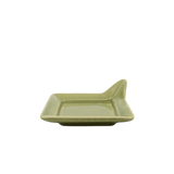Diversified Ceramics DC892 Apple Green Handled Square Plate 4-7/8"