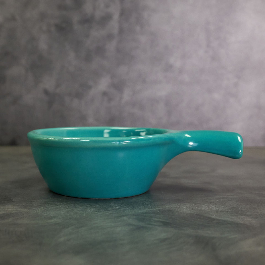 Diversified Ceramics DC14B 9 oz Turquoise Handled Soup Bowl