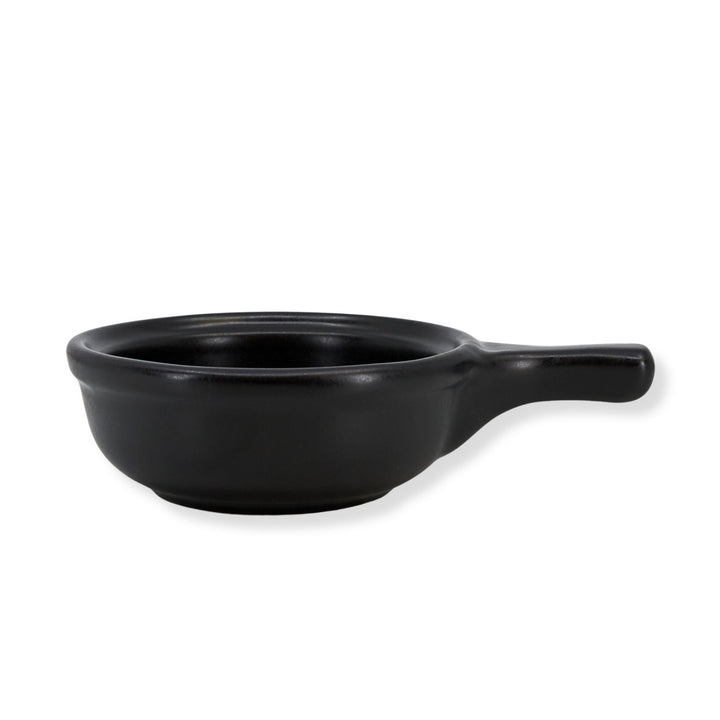 Diversified Ceramics DC28 10 oz Matte Black Handled Soup Bowl