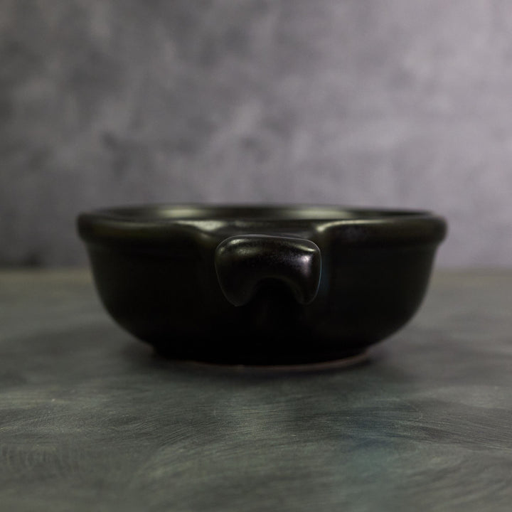 Diversified Ceramics DC28 10 oz Matte Black Handled Soup Bowl