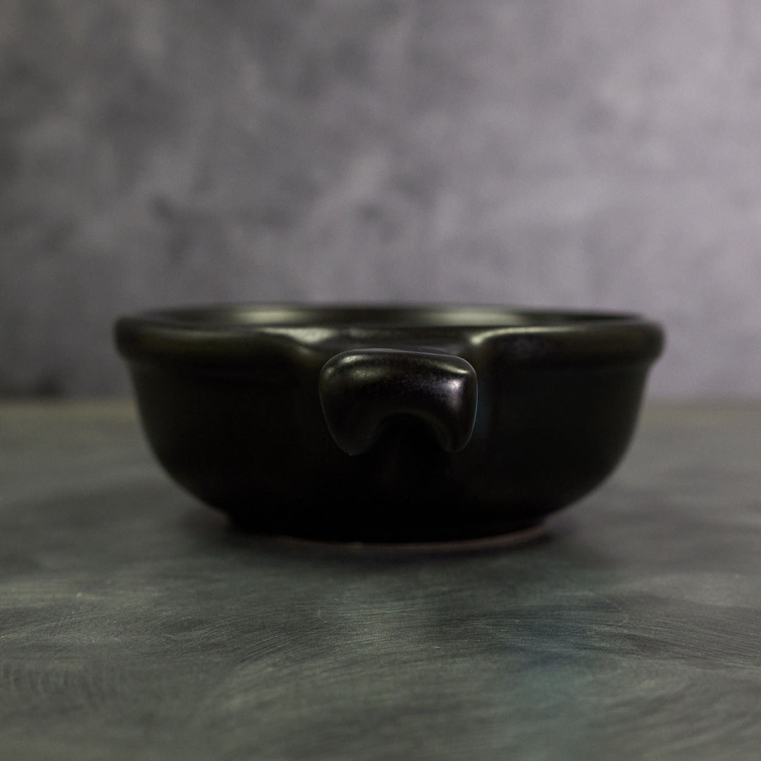 Diversified Ceramics DC28 10 oz Matte Black Handled Soup Bowl Diversified Ceramics