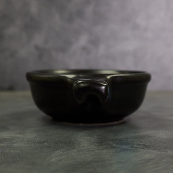 Diversified Ceramics DC28 10 oz Matte Black Handled Soup Bowl