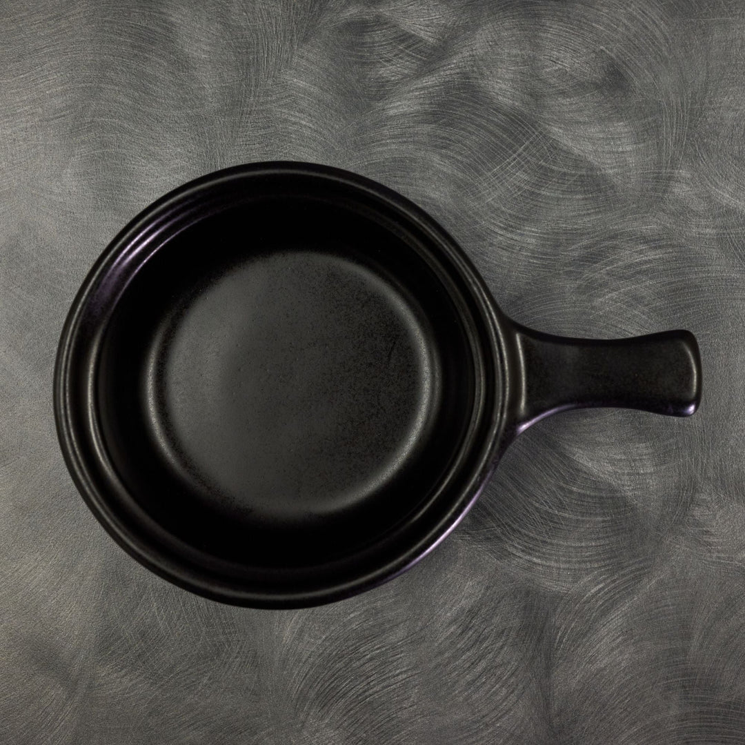 Diversified Ceramics DC28 10 oz Matte Black Handled Soup Bowl Diversified Ceramics