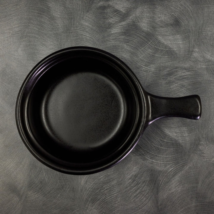 Diversified Ceramics DC28 10 oz Matte Black Handled Soup Bowl Diversified Ceramics