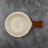 Diversified Ceramics DC14 10 oz Laredo Brown and White Handled Soup Bowl