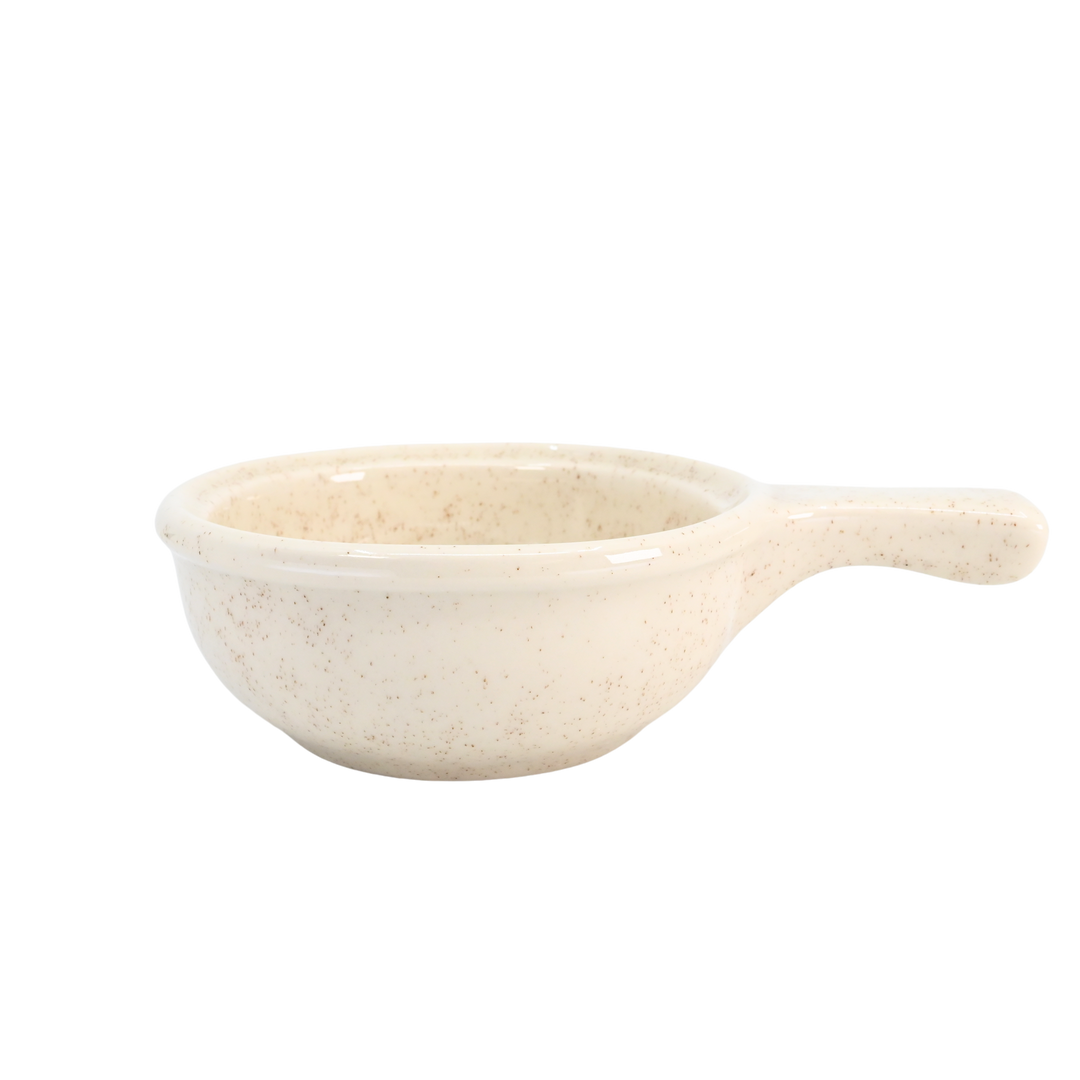 Diversified Ceramics DC26 13 oz Clear Speck Handled Soup Bowl