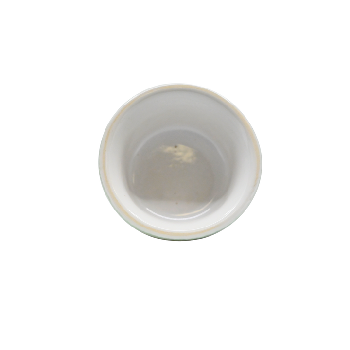 Diversified Ceramics DC13C Seafoam and Ultra White 3 oz Fluted Ramekin