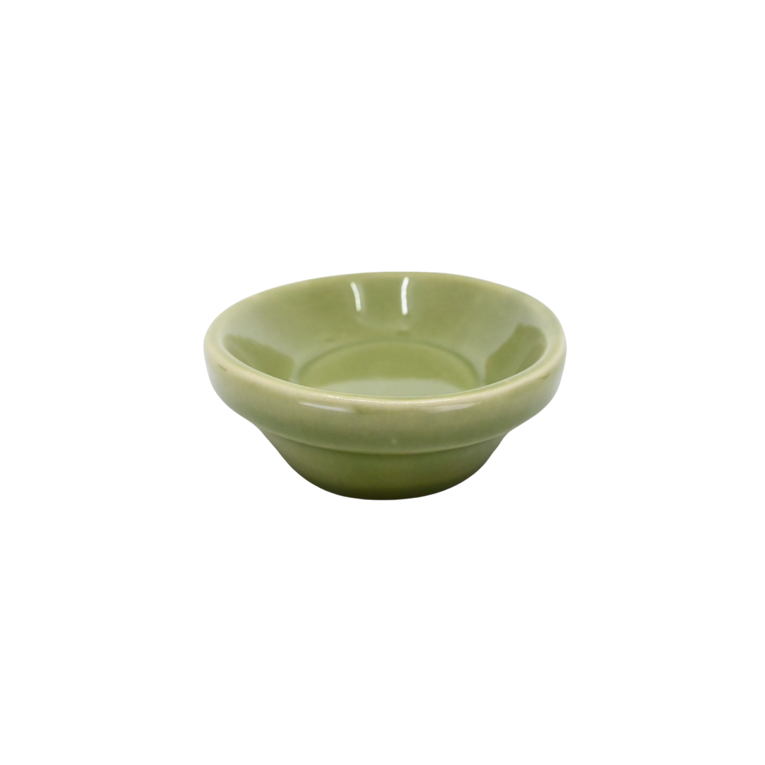 Diversified Ceramics DC537 7 oz Rolled Edge Oval Baker Apple Green