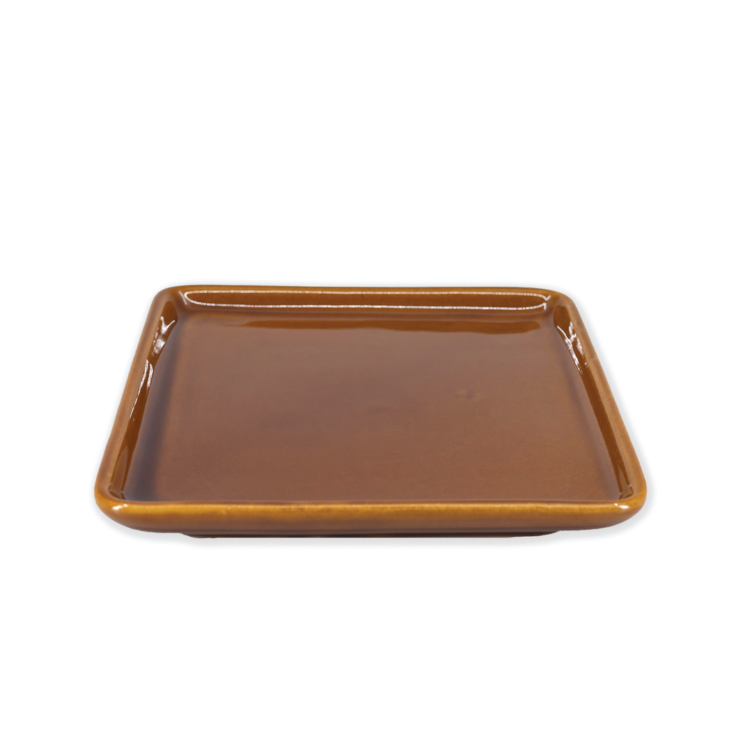 Diversified Ceramics DC370 Laredo Brown 6.75" Square Plate