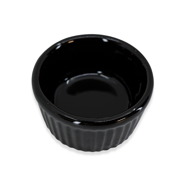 Diversified Ceramics DC844 Black 2 oz Fluted Ramekin