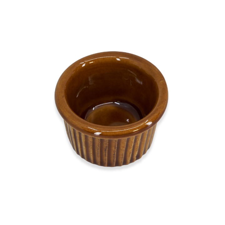 Diversified Ceramics DC843 Laredo Brown 1 oz Fluted Ramekin Diversified Ceramics