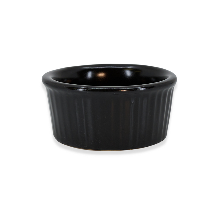 Diversified Ceramics DC845 Black 4.5 oz Fluted Ramekin Diversified Ceramics