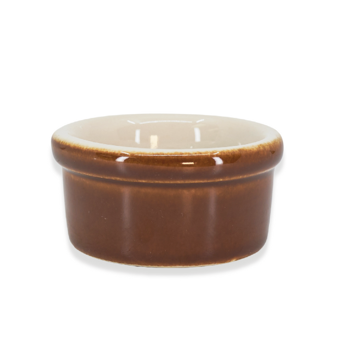 Diversified Ceramics DC362LBW Laredo Brown and White 2.5 oz Plain Ramekin