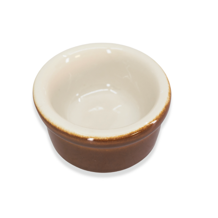 Diversified Ceramics DC362LBW Laredo Brown and White 2.5 oz Plain Ramekin