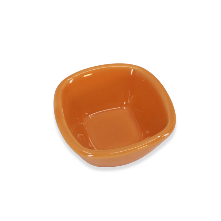 Diversified Ceramics DC360 Pumpkin 3 oz Square Ramekin Diversified Ceramics