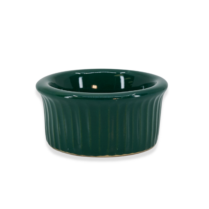 Diversified Ceramics DC13B Hunter Green 2 oz Fluted Ramekin