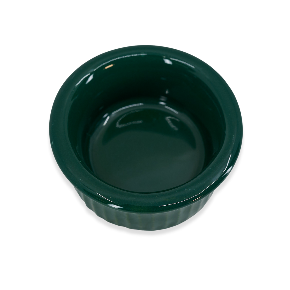 Diversified Ceramics DC13B Hunter Green 2 oz Fluted Ramekin