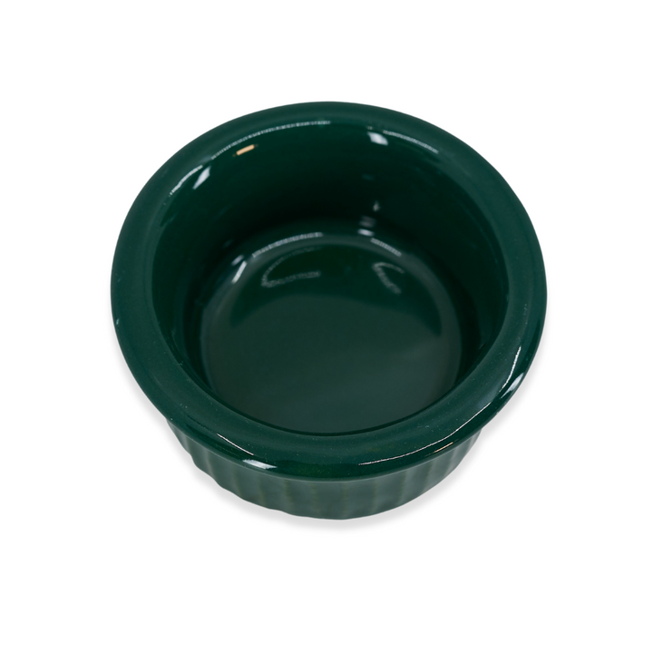Diversified Ceramics DC13B Hunter Green 2 oz Fluted Ramekin
