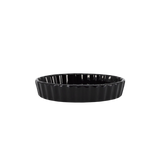 Diversified Ceramics Black Oval Fluted Creme Brulee Dish 6 oz