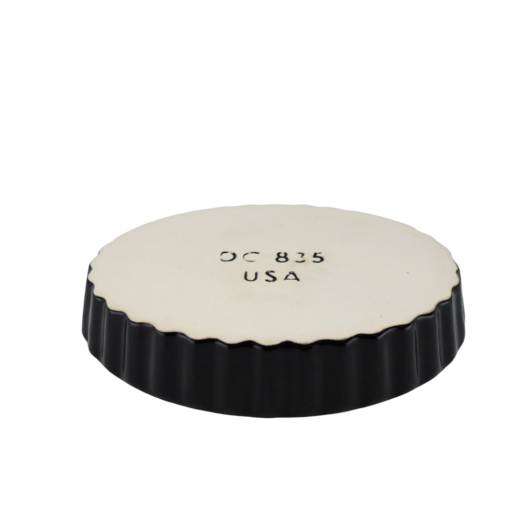 Diversified Ceramics DC835 6 oz Black Oval  Fluted Creme Brulee