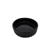 Diversified Ceramics Black Oval Fluted Creme Brulee Dish 6 oz