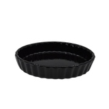 Diversified Ceramics Black Oval Fluted Creme Brulee Dish 6 oz
