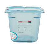 Araven 07798 1/6 Size Blue 6" Deep Food Pan
