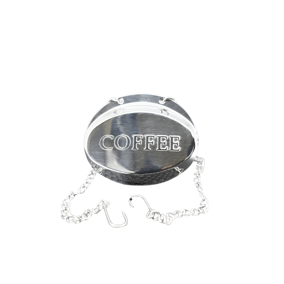Adcraft APL-COFFEE "Coffee" Stainless Steel Hanging Airpot Label