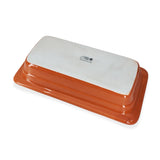Mayfair USA 1/3 Size Ceramic Steam Table Pan Orange 2.5"