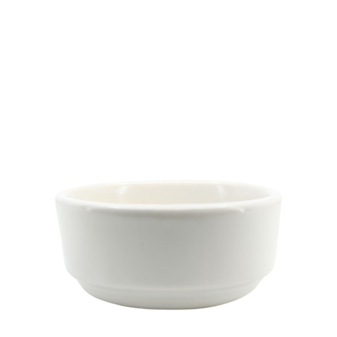 Diversified Ceramics DC29 Matte White 5 oz Stacking Salsa Dish