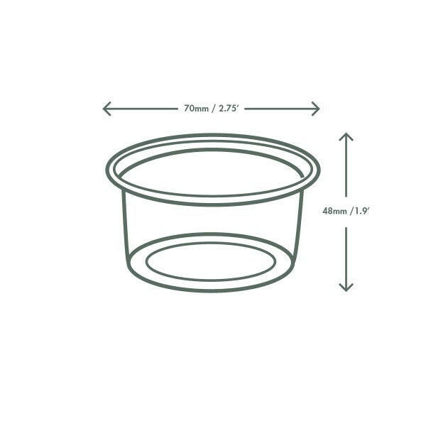 Vegware CF7054 4 oz PLA Cold Portion Cup Dart