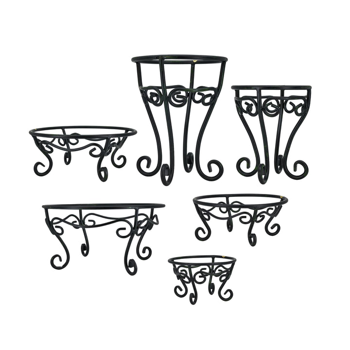 American Metalcraft AGRS4 Black Antique Gold Wrought Iron Riser Set of 6 American Metalcraft