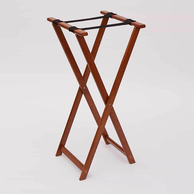 American Metalcraft WTSW39 38" Walnut Wood Tray Stand American Metalcraft