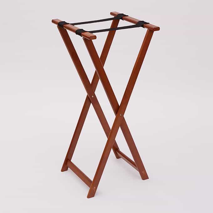 American Metalcraft WTSW39 39" Walnut Wood Tray Stand
