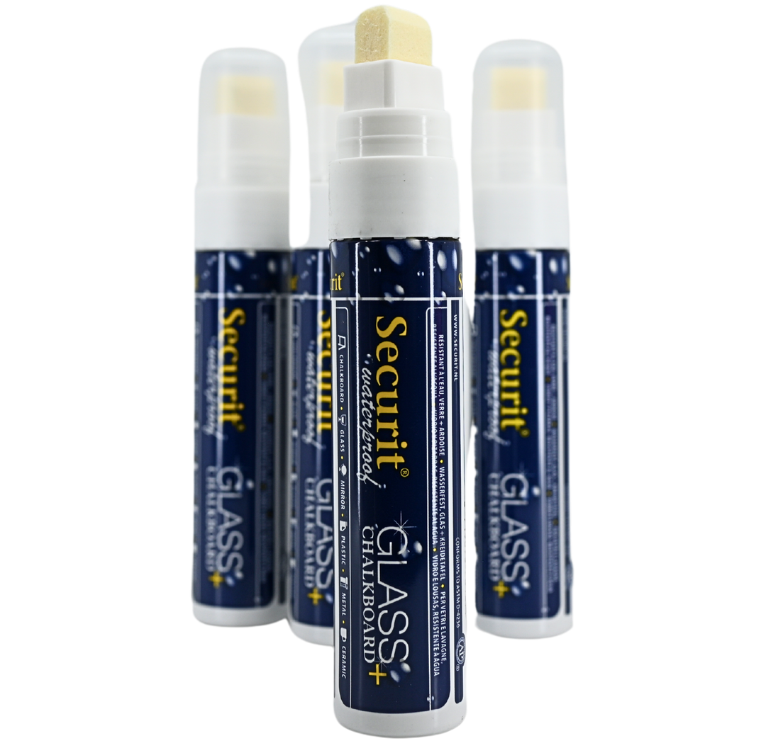 American Metalcraft 4 Pack Waterproof Big Tip Chalk Markers (SMA610V4WT)
