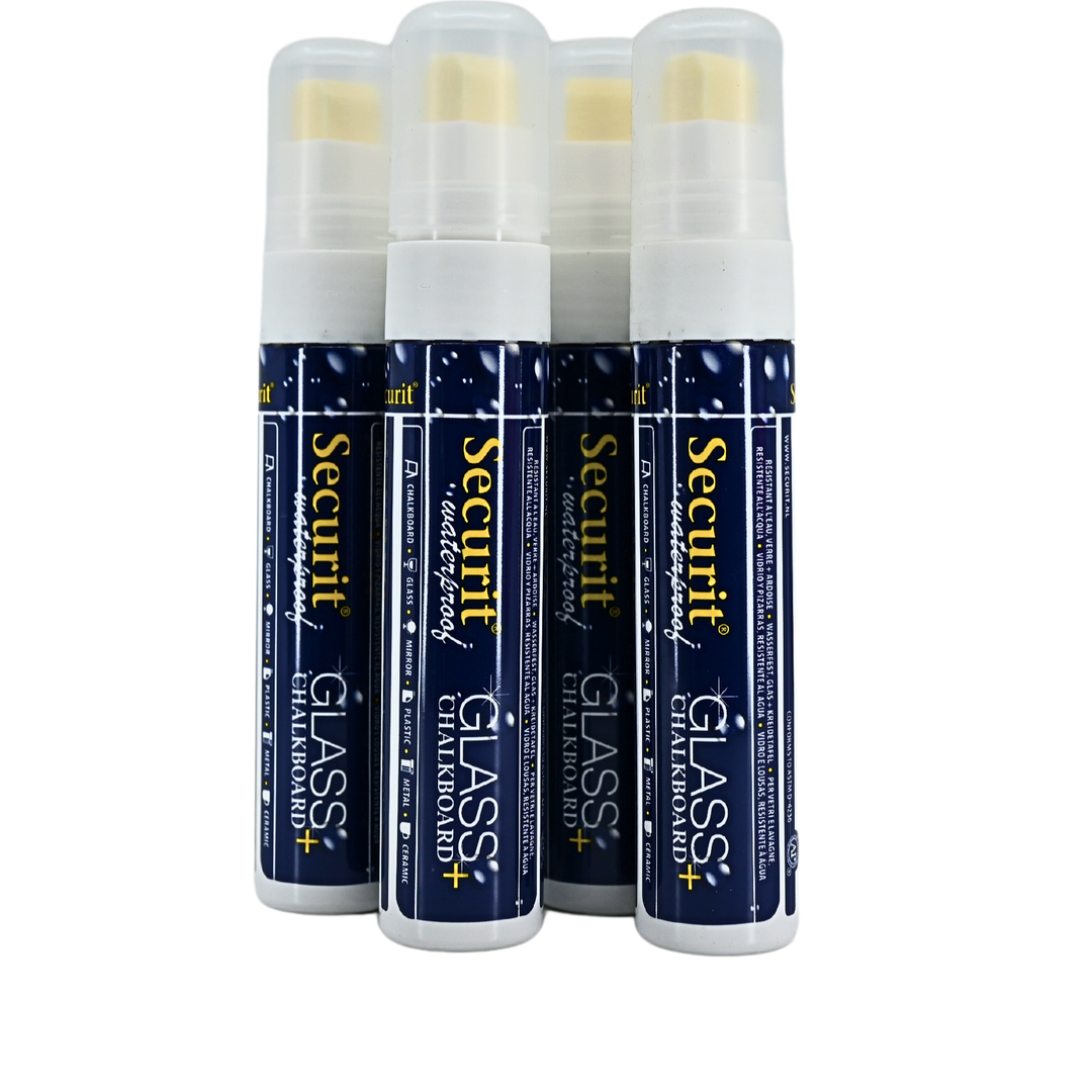 American Metalcraft 4 Pack Waterproof Big Tip Chalk Markers (SMA610V4WT)