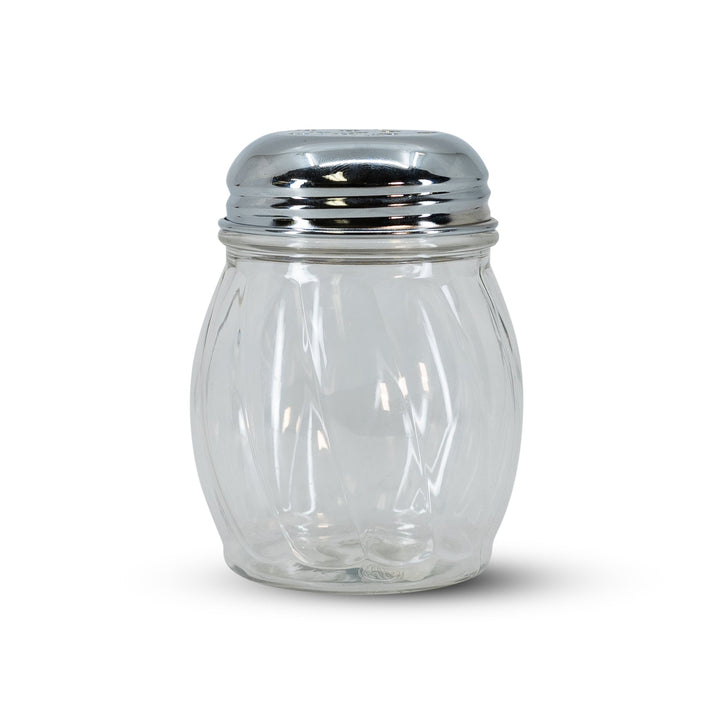 American Metalcraft LXBASE 6 oz Lexan Swirl Shaker Jar 24/Case American Metalcraft