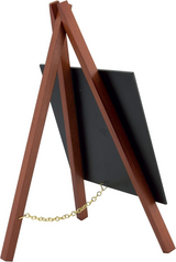 American Metalcraft MNIMKR3 Mini Chalkboard with Mahogany Wood Easel 6"W X 10"H 3 Pack