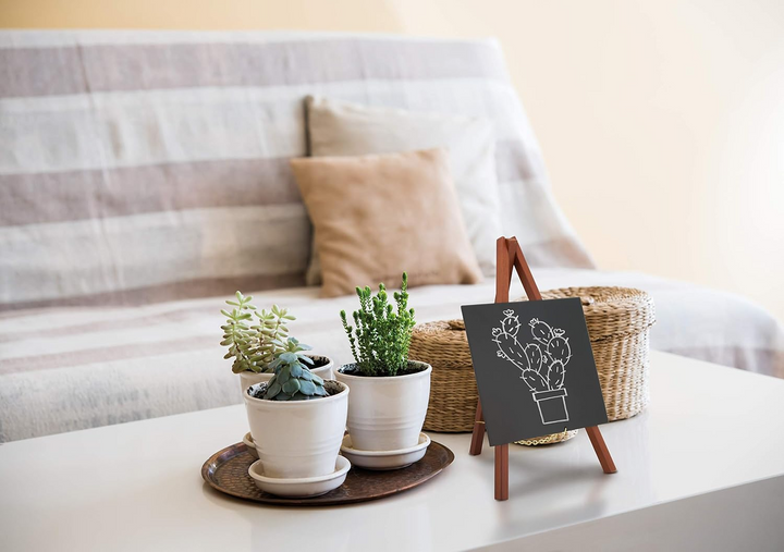 American Metalcraft MNIMKR3 Mini Chalkboard with Mahogany Wood Easel 6"W X 10"H 3 Pack American Metalcraft