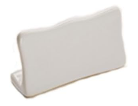 American Metalcraft CMCSW23 White Rectangle Ceramic Card Sign American Metalcraft