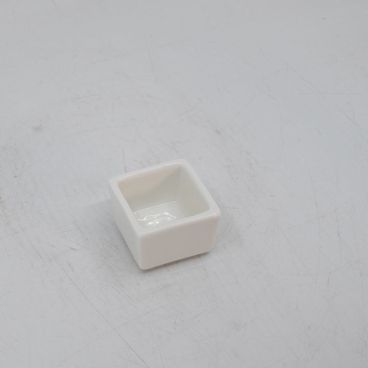 American Metalcraft PSLT15 White Square Porcelain Sauce Cup .5 oz American Metalcraft