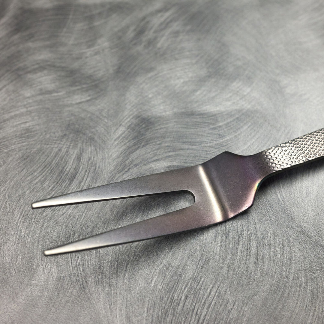 American Metalcraft BLHF10 Black Hammered Cold Meat Fork 10"