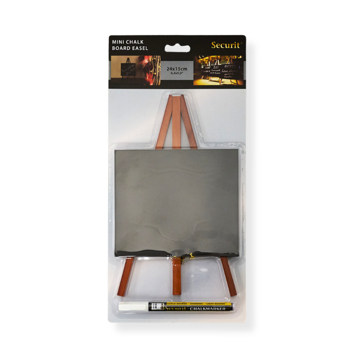 American Metalcraft MNIMKR1 Mini Chalkboard with Wood Easel 6"W X 10"H American Metalcraft