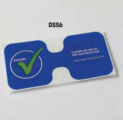 American Metalcraft DSS6 6" x 3" Blue "Sanitized" Door Seal - 500/Roll American Metalcraft