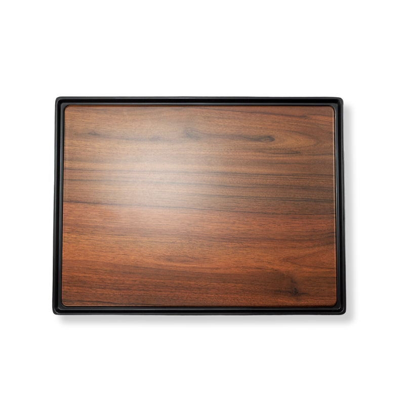 American Metalcraft MNST17 17 5/8" x 13 1/4" Rectangular Melamine Non-Skid Serving Tray American Metalcraft