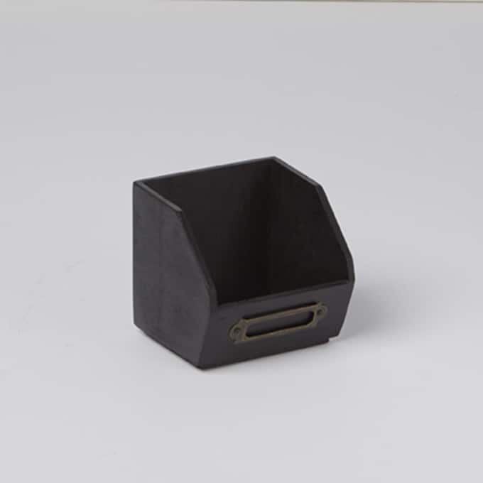 American Metalcraft PWBB3 Black Poplar Wood Box 3.5" x 4" x 3.75" American Metalcraft