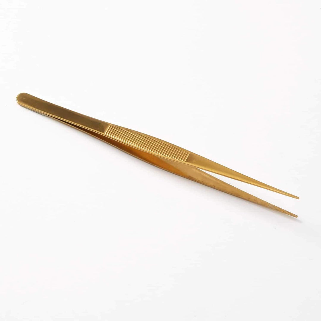 American Metalcraft TWSG6 6.25" Gold Bar Tweezers