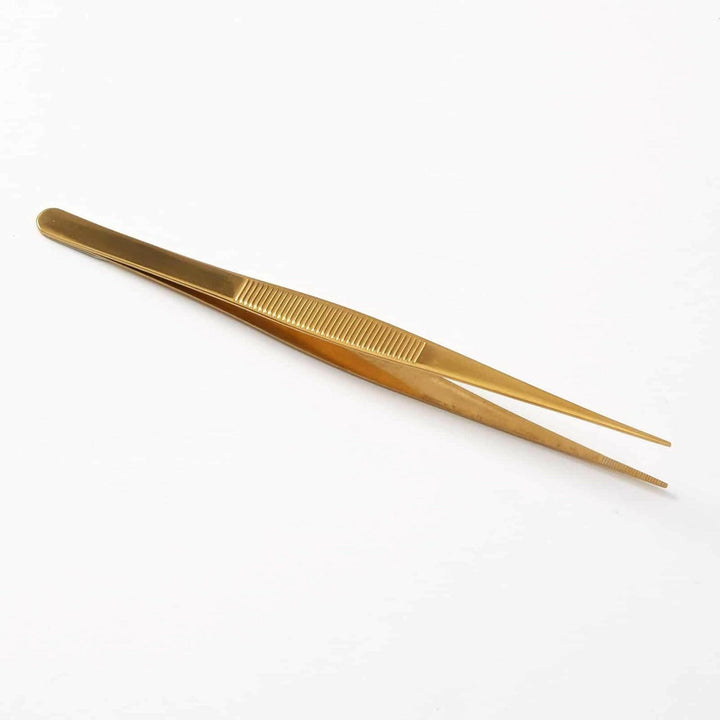 American Metalcraft TWSG6 6.25" Gold Bar Tweezers American Metalcraft