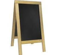 American Metalcraft SBSN135 Natural Wood Double Sided A Frame Chalkboard 29 3/8" x 53 1/8" American Metalcraft